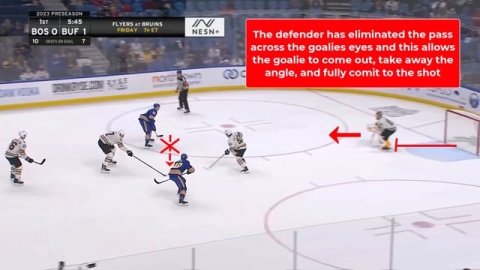Bruins Defense Show How to Play a 2 vs 1 Defensively