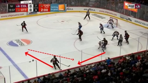 Chabot Gains the Middle of the Ice on Power Play