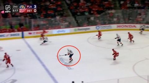 Weak Side Wing Slice Through Neutral Zone by Panthers