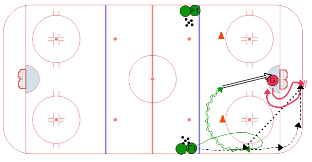 Net Play Goalie Hockey Drill