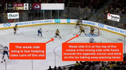 Net Front D-Zone Coverage by Weak Side D and Wing
