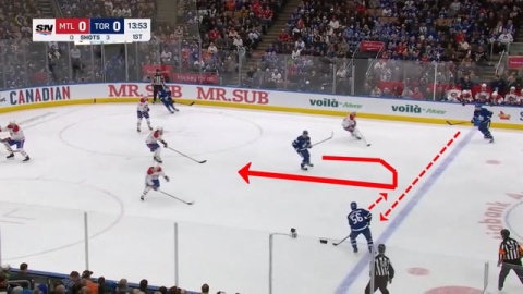 Toronto Uses the High Forward to Create a One-Timer