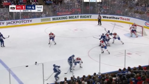 High Offensive Zone Switch by Maple Leafs