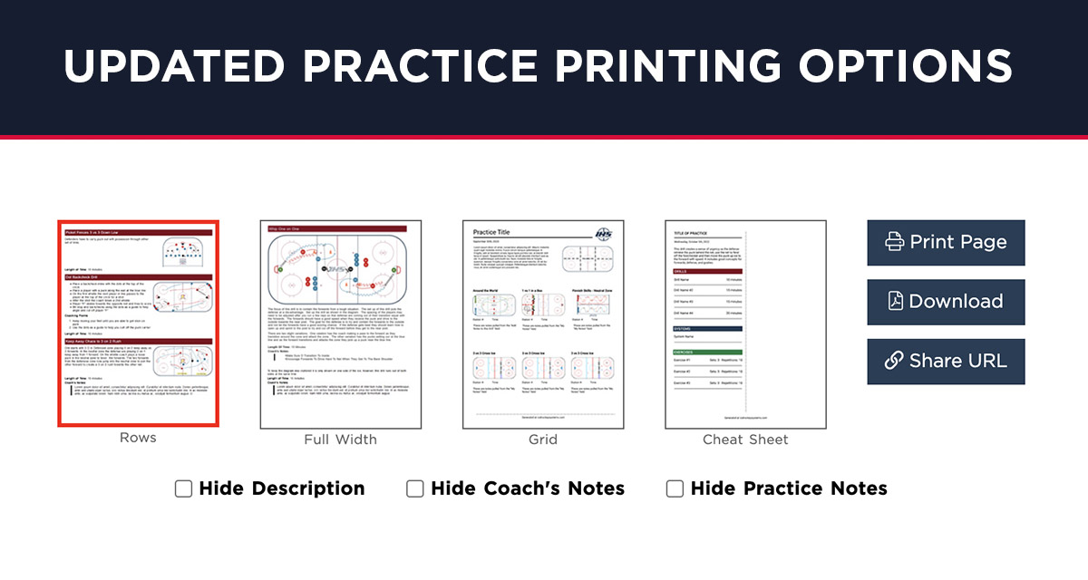 Updated Practice Plan Printing Options: Grid Layout Is Back